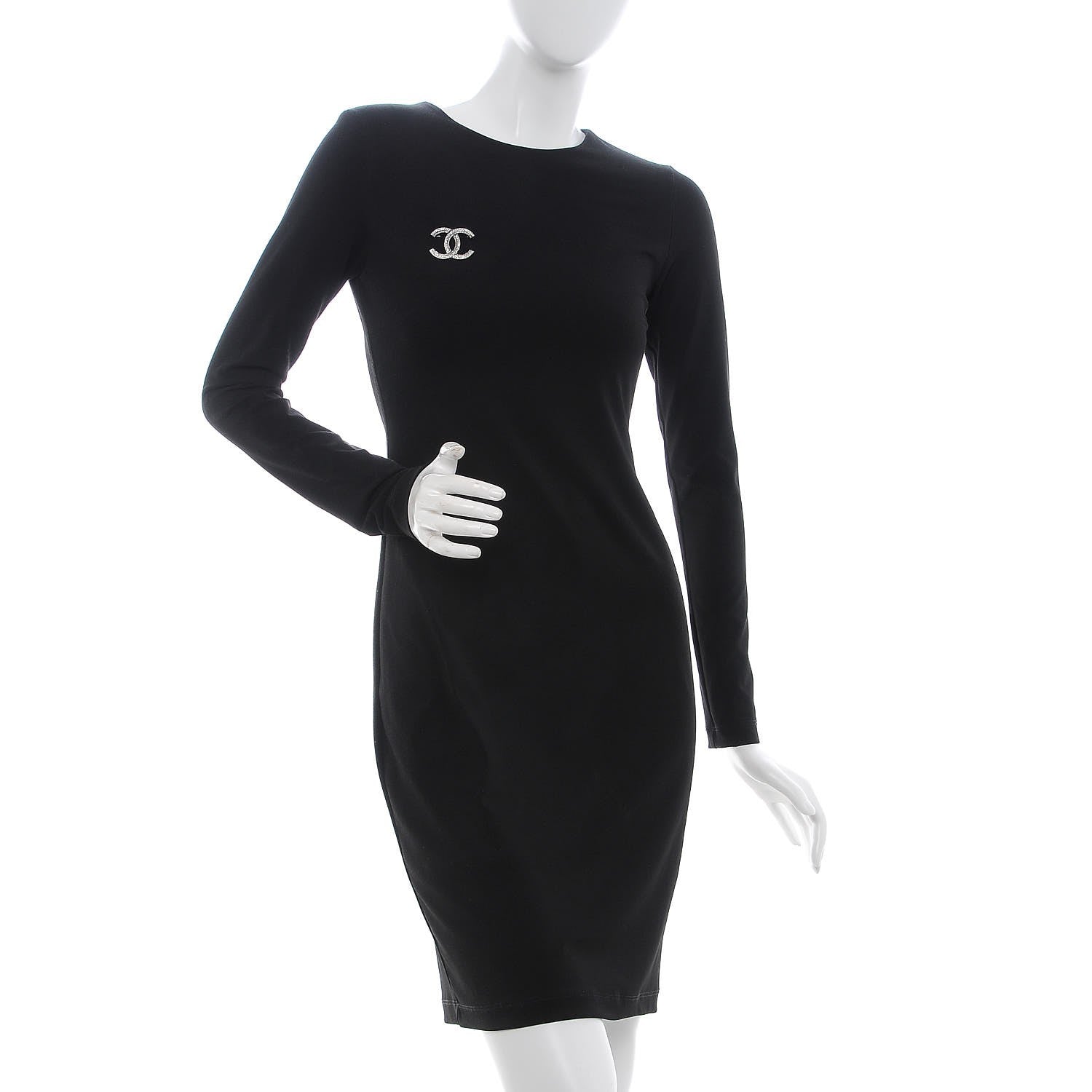 Chanel Ruthenium Crystal CC Brooch Grey 2 of 5