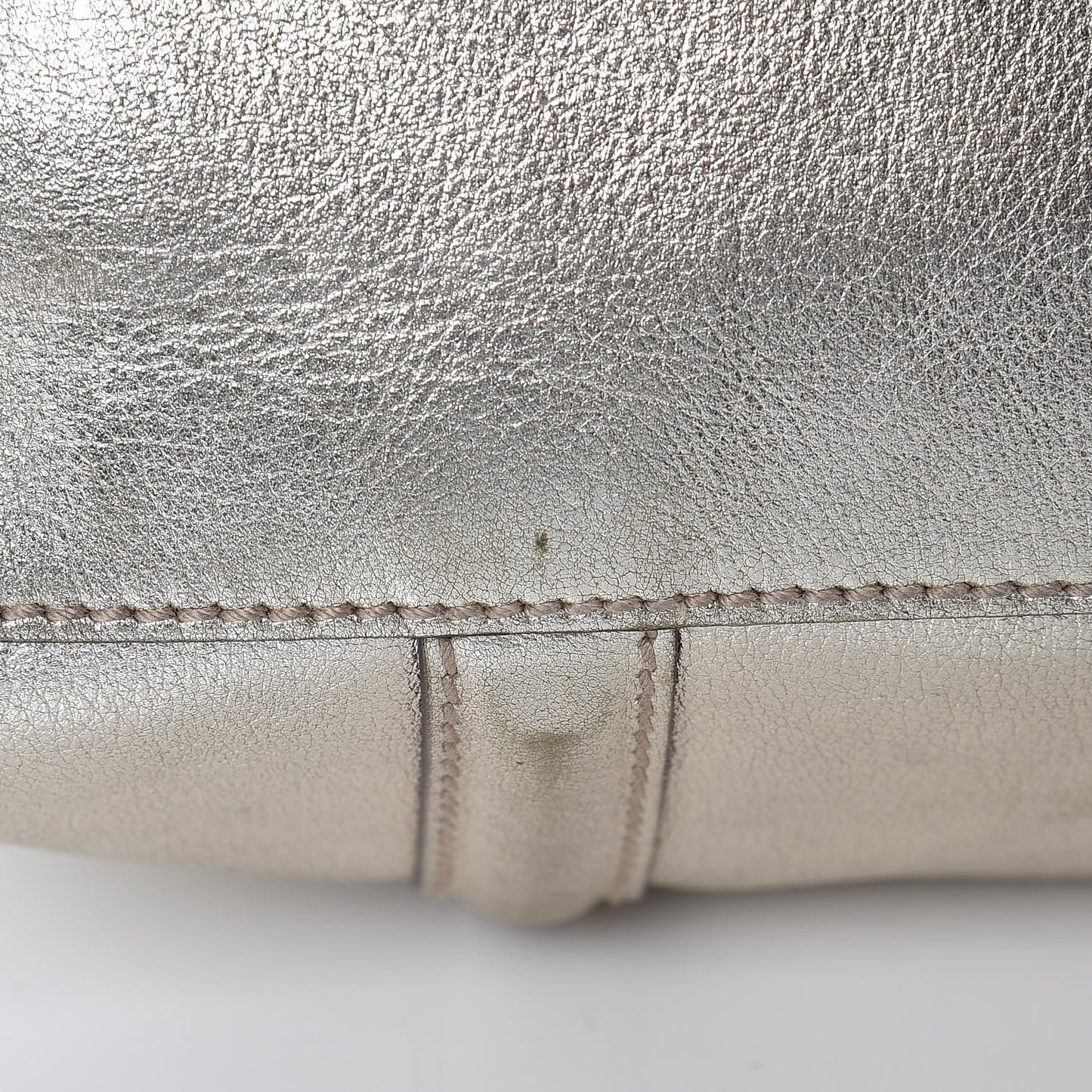 Metallic Calfskin Small Britt Boston Gold