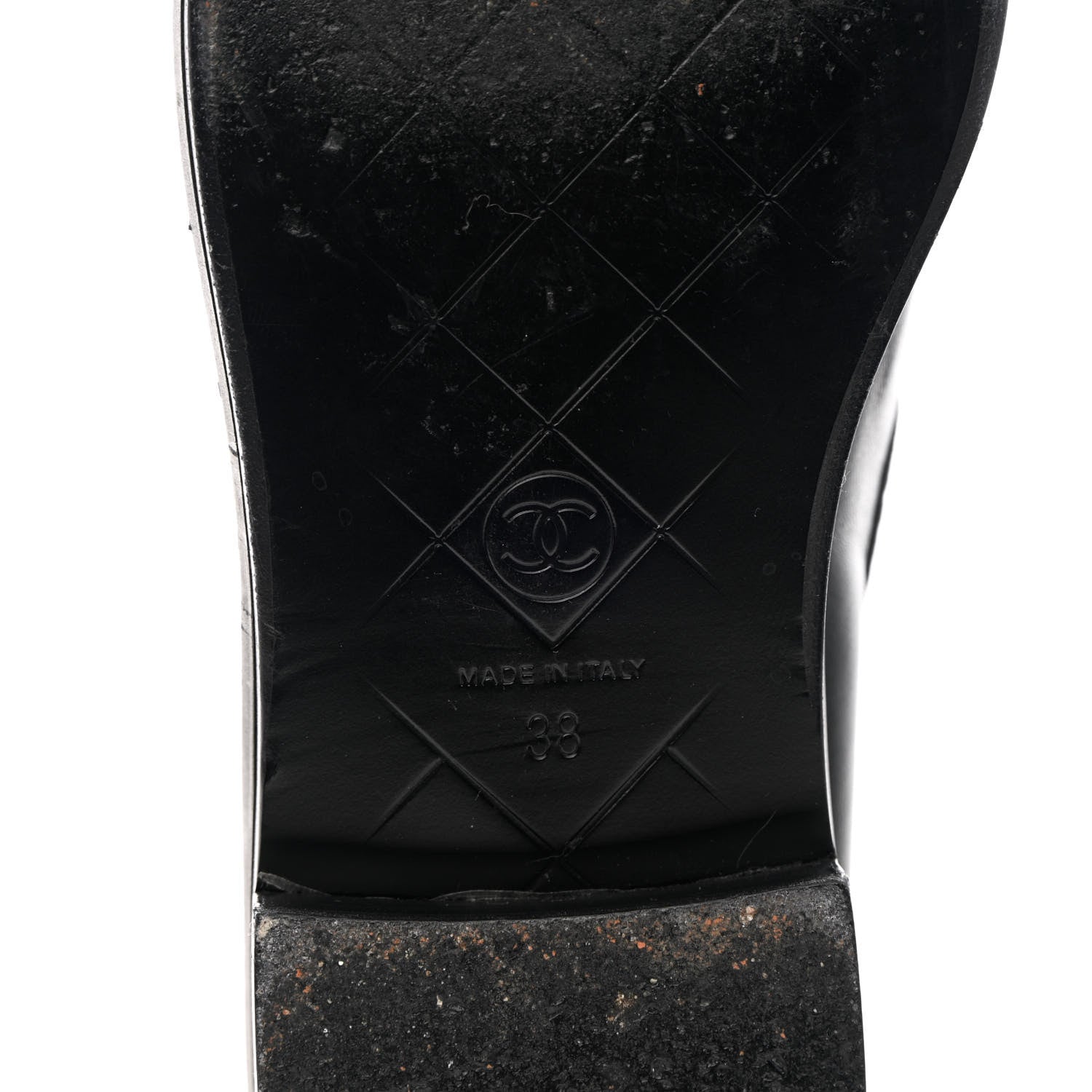 Chanel Lambskin Quilted CC Turnlock Loafers 38 Black 8 of 12