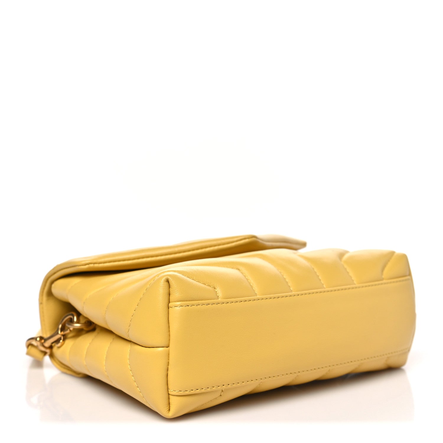 Saint Laurent Calfskin Y Quilted Monogram Toy Loulou Crossbody Bag Sunflower 4 of 11