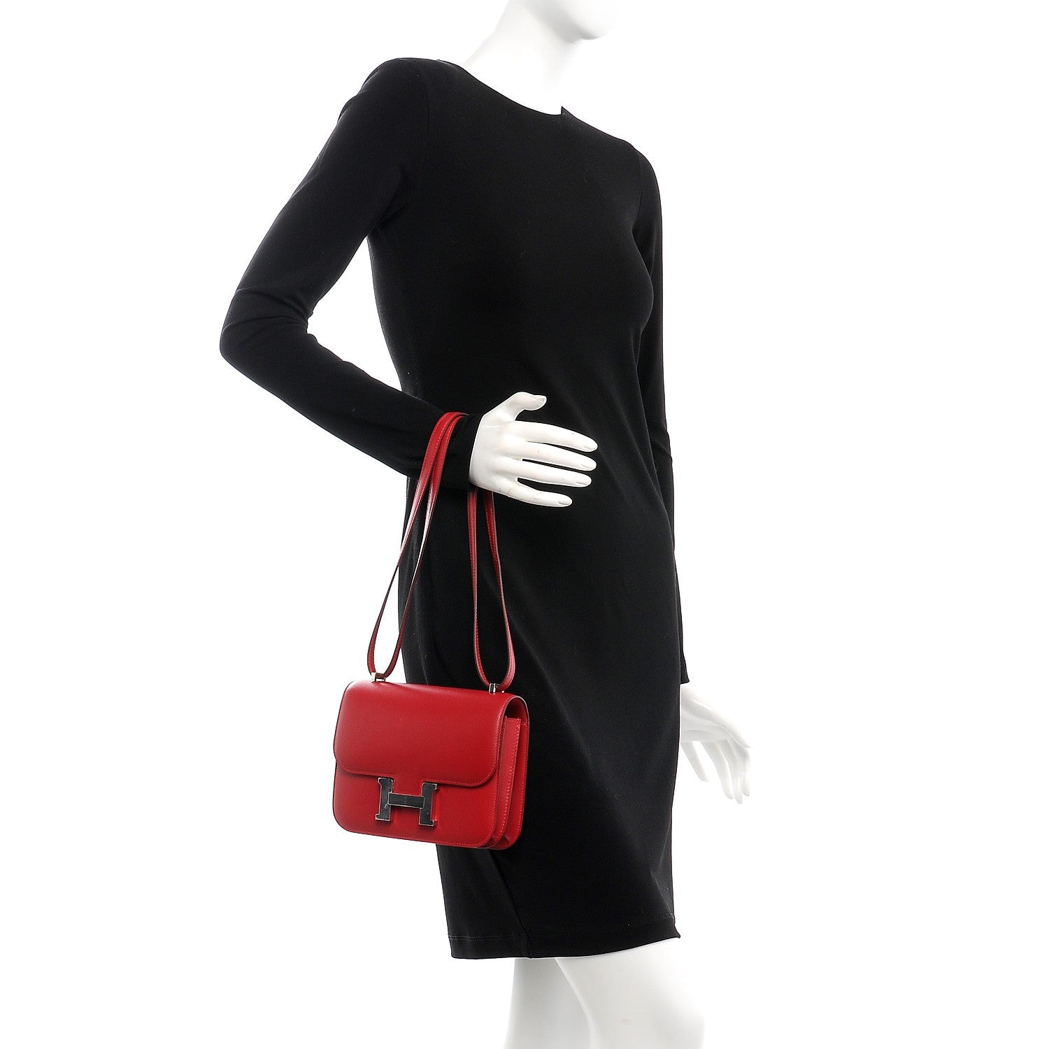 Hermes Tadelakt Constance 18 Rouge Vif 3 of 19