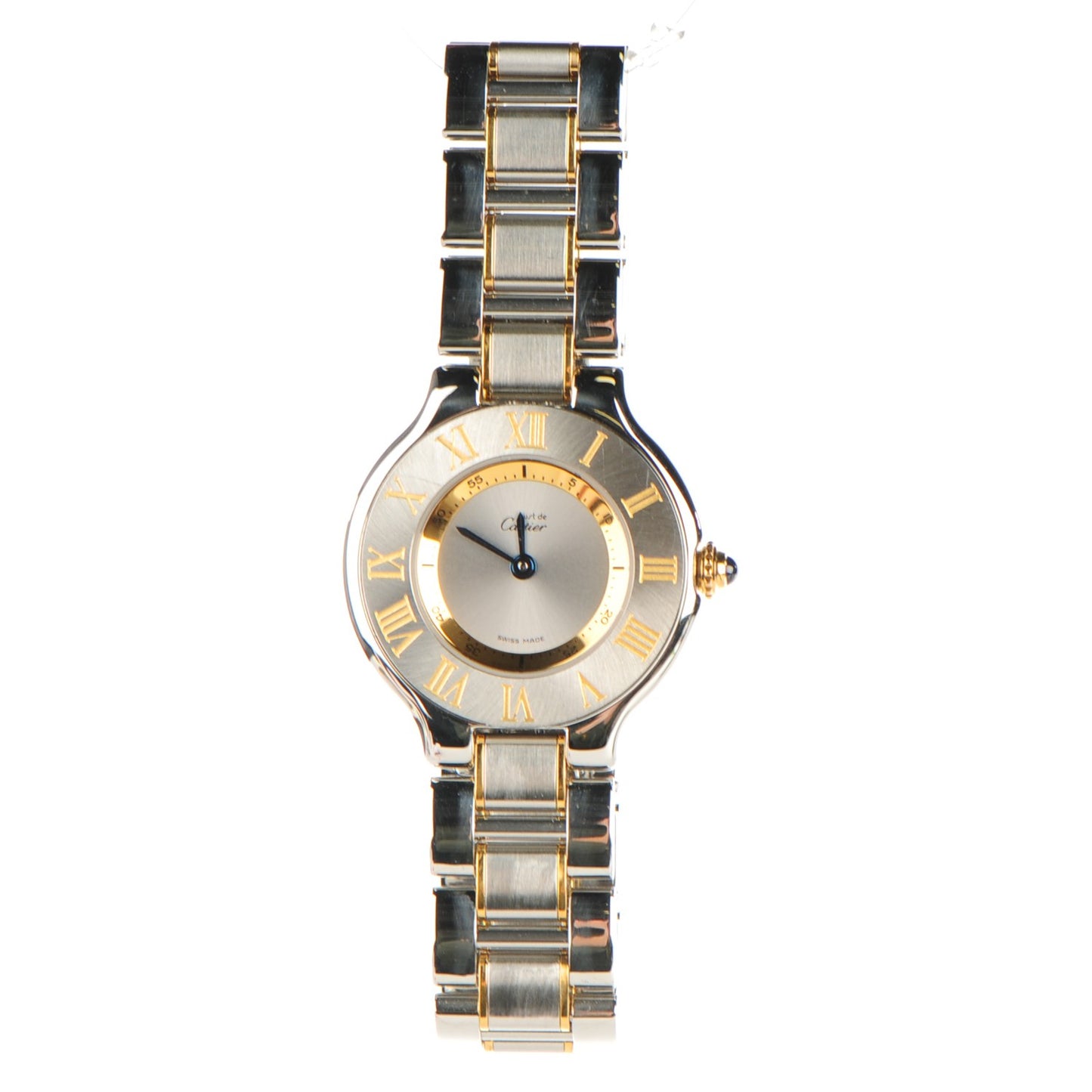Stainless Steel 18K Yellow Gold 28mm Must De 21 Quartz Watch