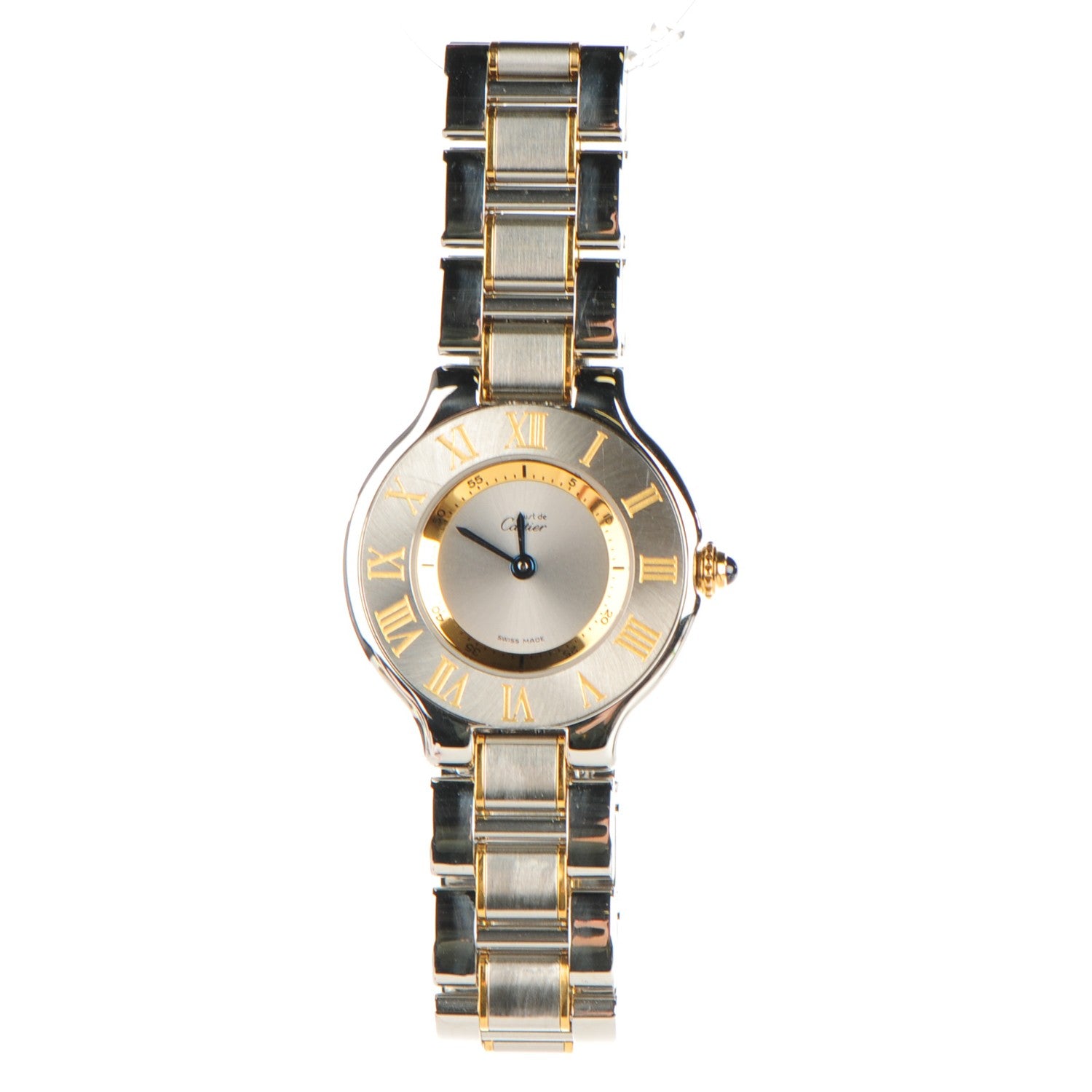 Cartier Stainless Steel 18K Yellow Gold 28mm Must De 21 Quartz Watch 11 of 12