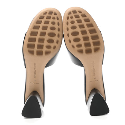 Bottega Veneta Vienna Calfskin The Band Mule Sandals 41 Black 5 of 7
