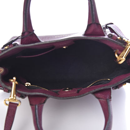 Burberry Grainy Calfskin House Check Small Banner Tote Elderberry 5 of 10