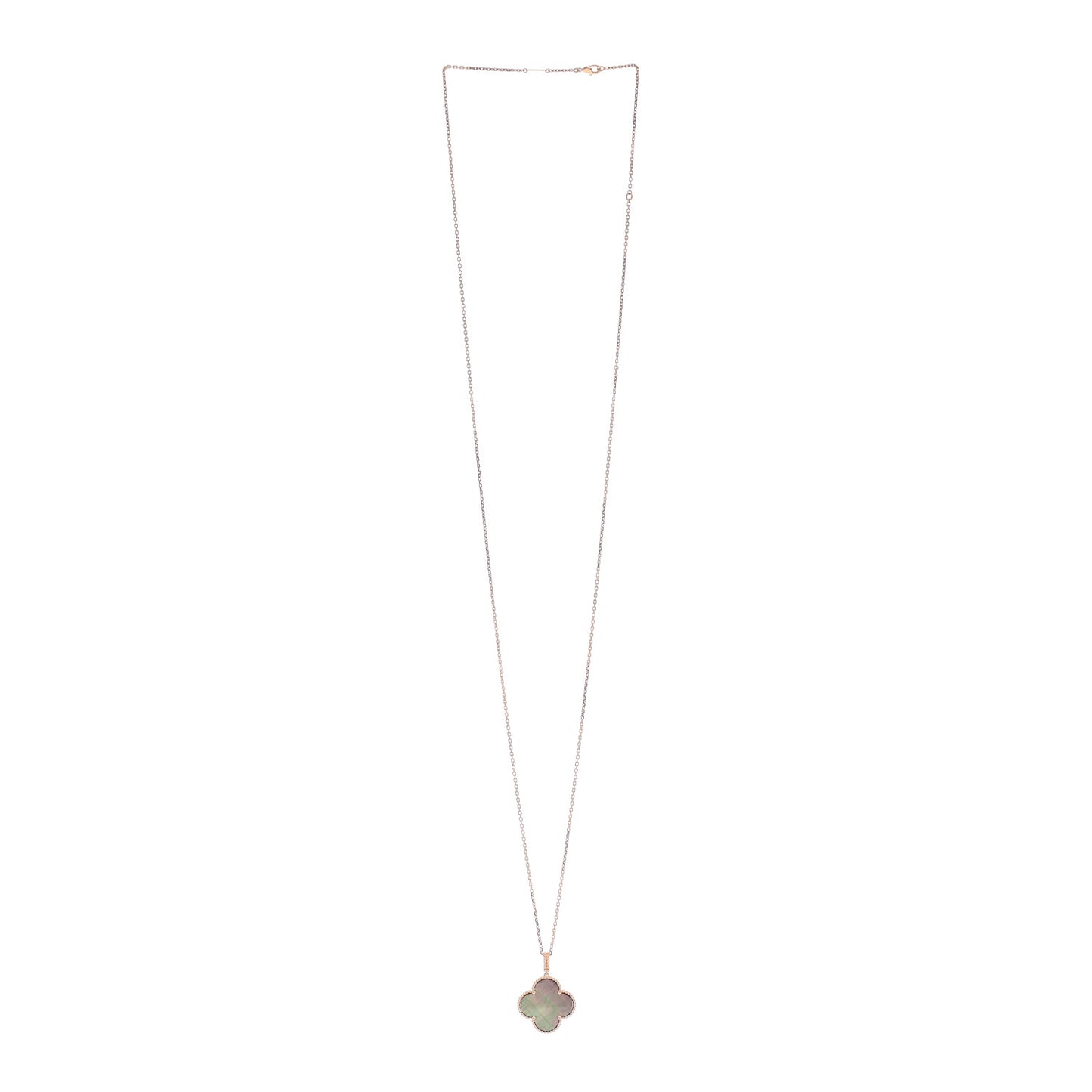 18K Rose Gold Gray Mother of Pearl Magic Alhambra Long Necklace
