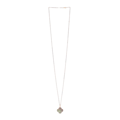 Van Cleef & Arpels 18K Rose Gold Gray Mother of Pearl Magic Alhambra Long Necklace 2 of 6