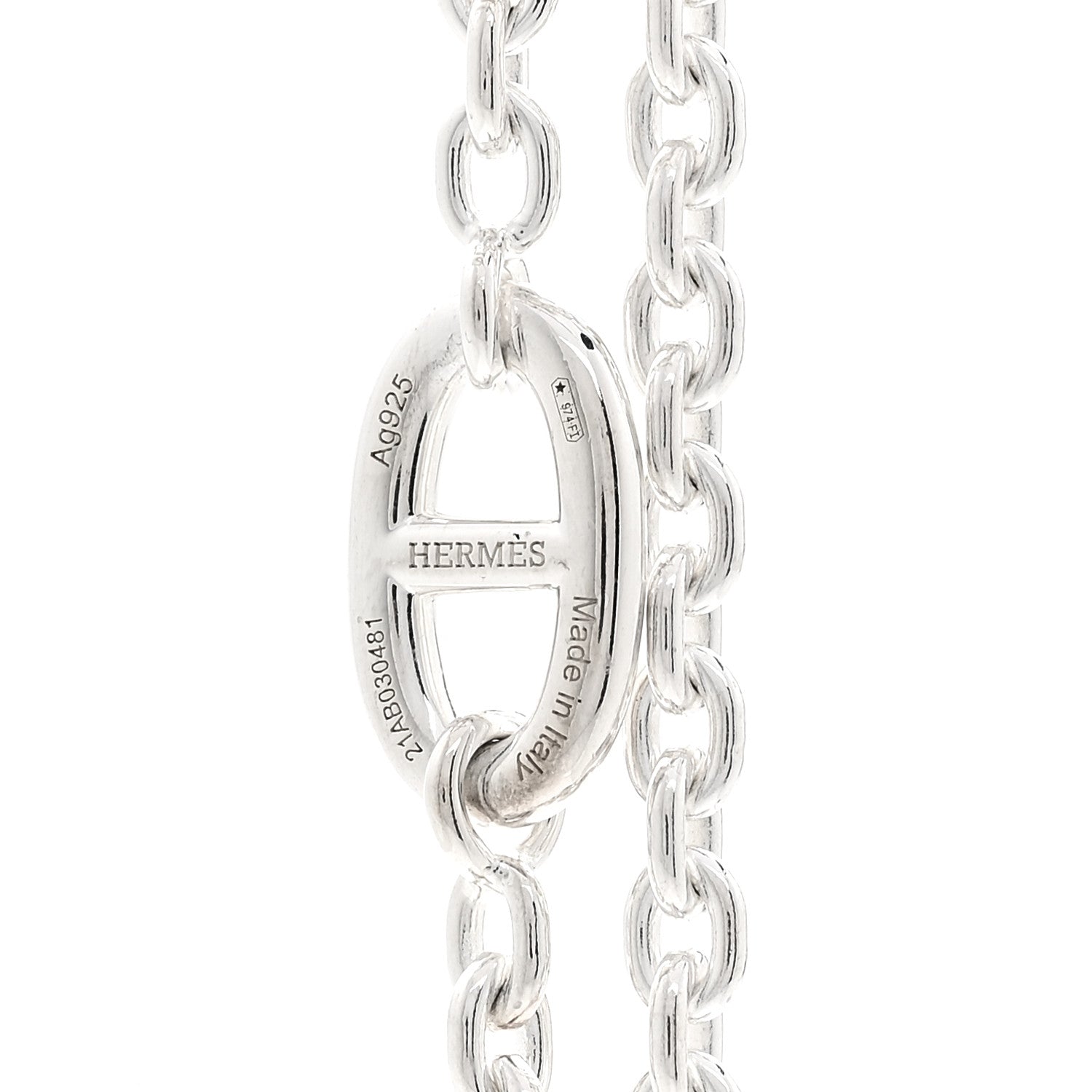 Hermes Sterling Silver Farandole Necklace 120 5 of 6