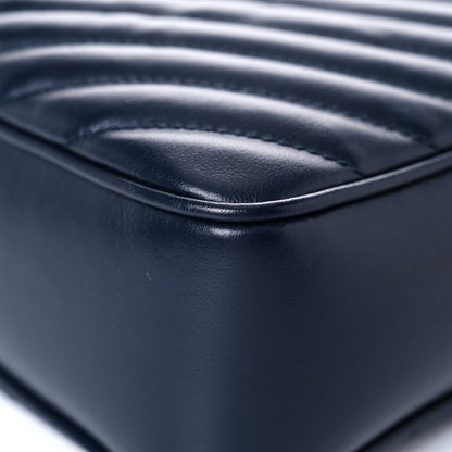 Saint Laurent Calfskin Matelasse Monogram Lou Camera Bag Navy 9 of 12