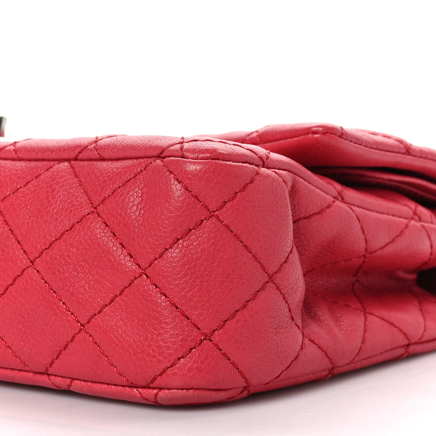 Chanel Washed Caviar Quilted Medium Double Flap Red 9 of 9