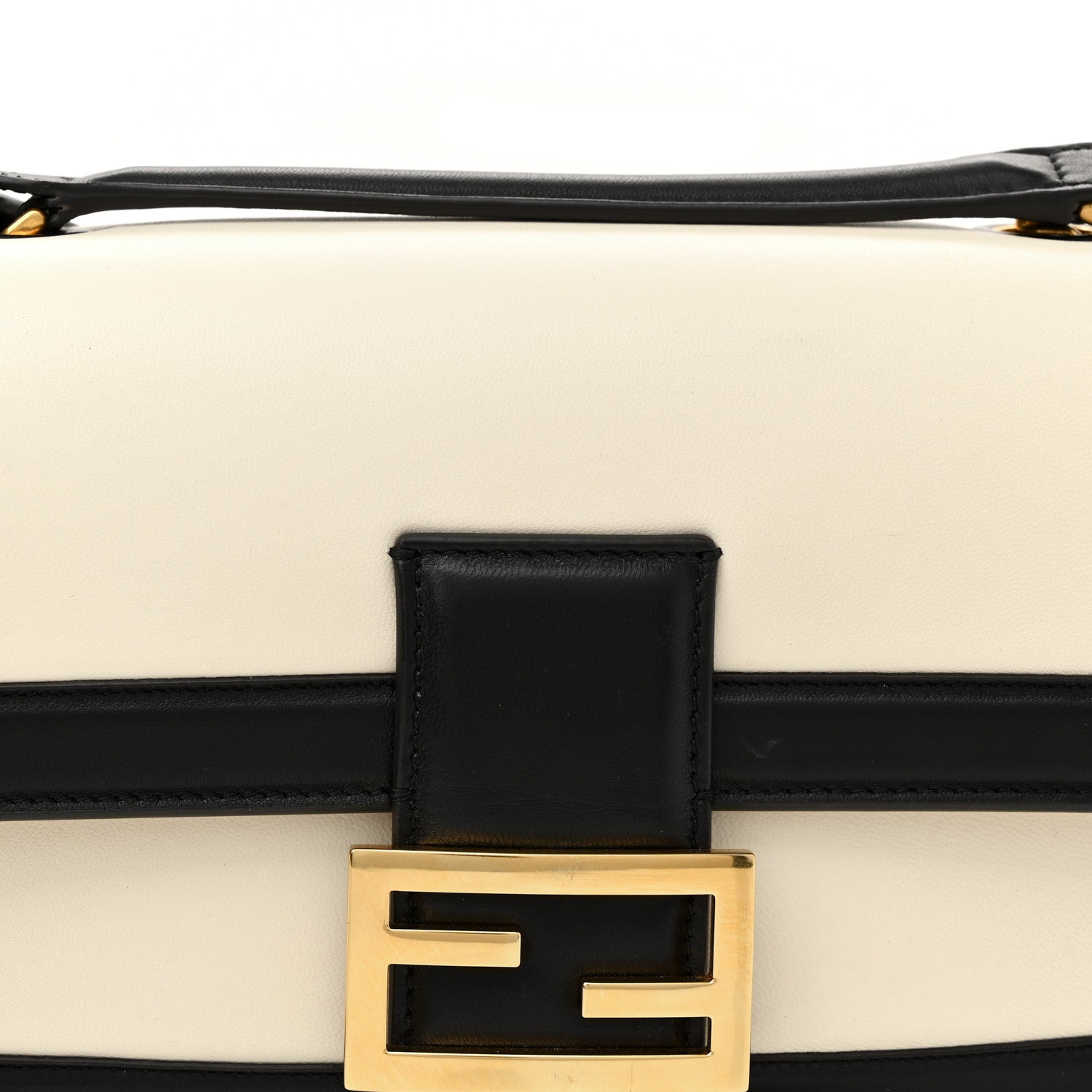 Fendi Nappa Apolo Bi-Color Chain Baguette Uovo Black 8 of 13