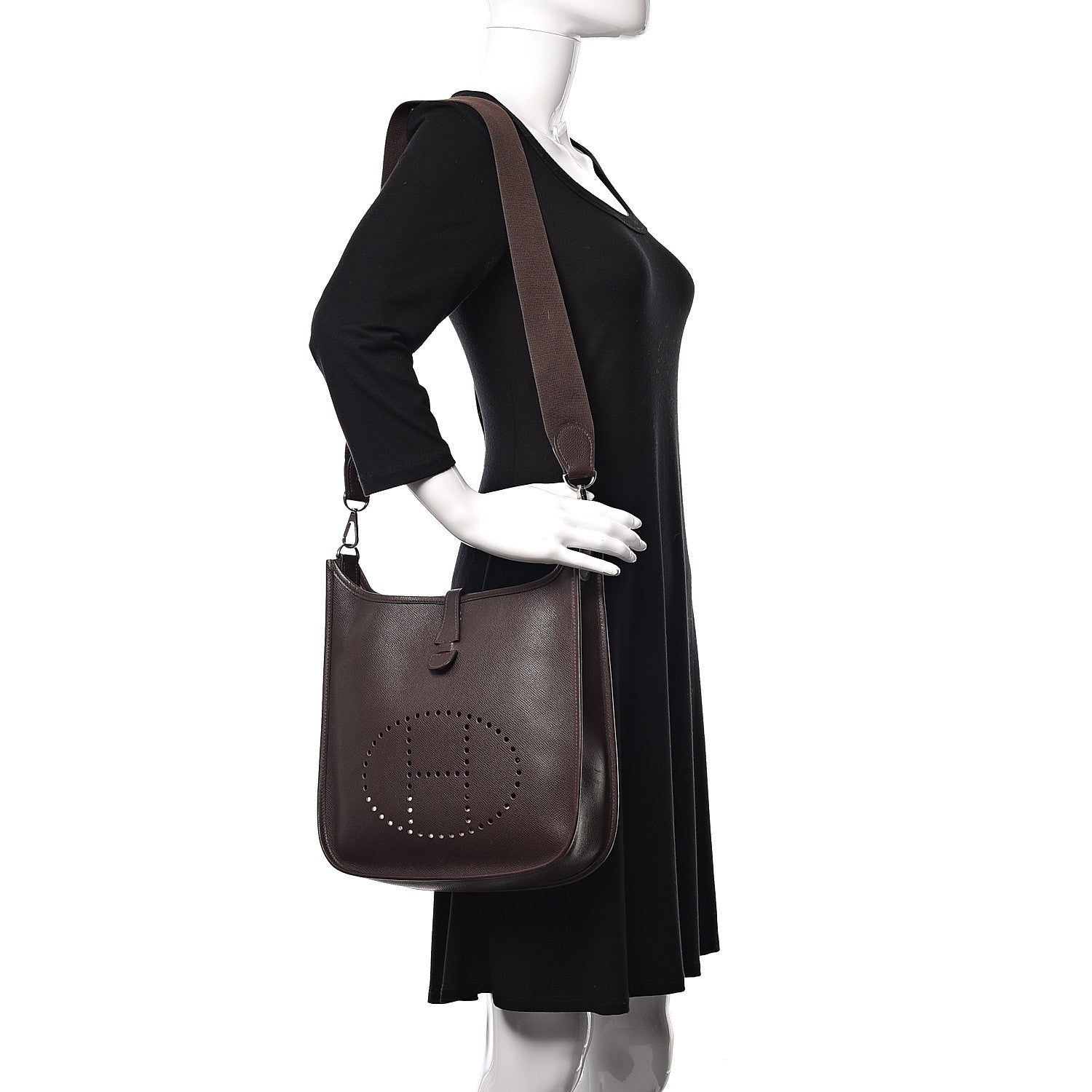 Hermes Epsom Evelyne II PM Chocolate 2 of 10