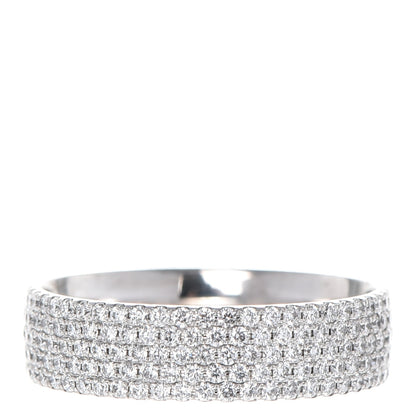 Tiffany 18K White Gold Diamond Metro Five Row Ring 6 1 of 5