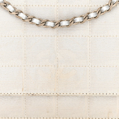 Chanel Nylon Travel Wallet On Chain WOC Metallic Silver 9 of 20
