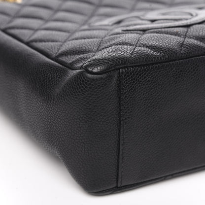 Chanel Caviar Quilted Petit Shopping Tote PST Black 8 of 14