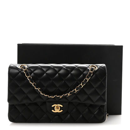 Chanel Lambskin Quilted Medium Double Flap Black 11 of 11