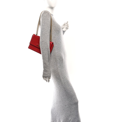 Salvatore Ferragamo Printed Calfskin Ginny Shoulder Bag Red 2 of 9