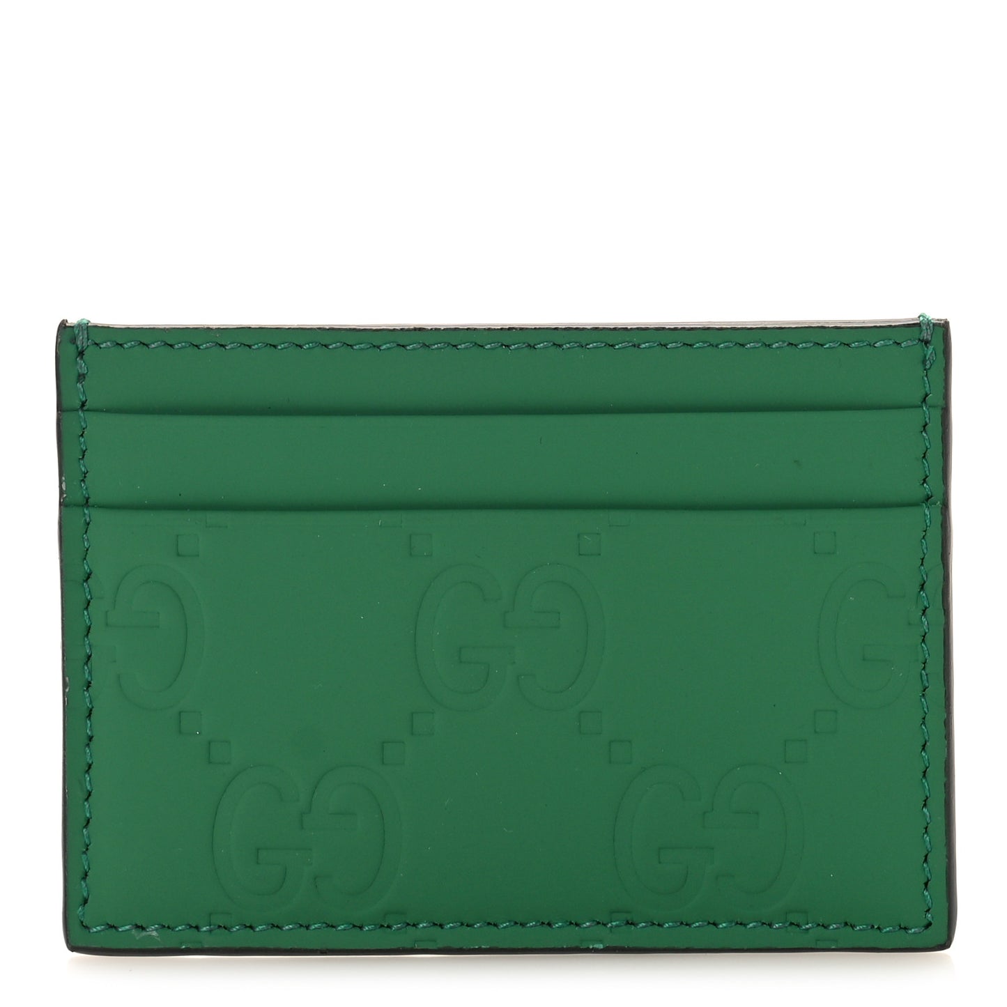Rubber Effect GG Embossed Card Holder New Shamarock