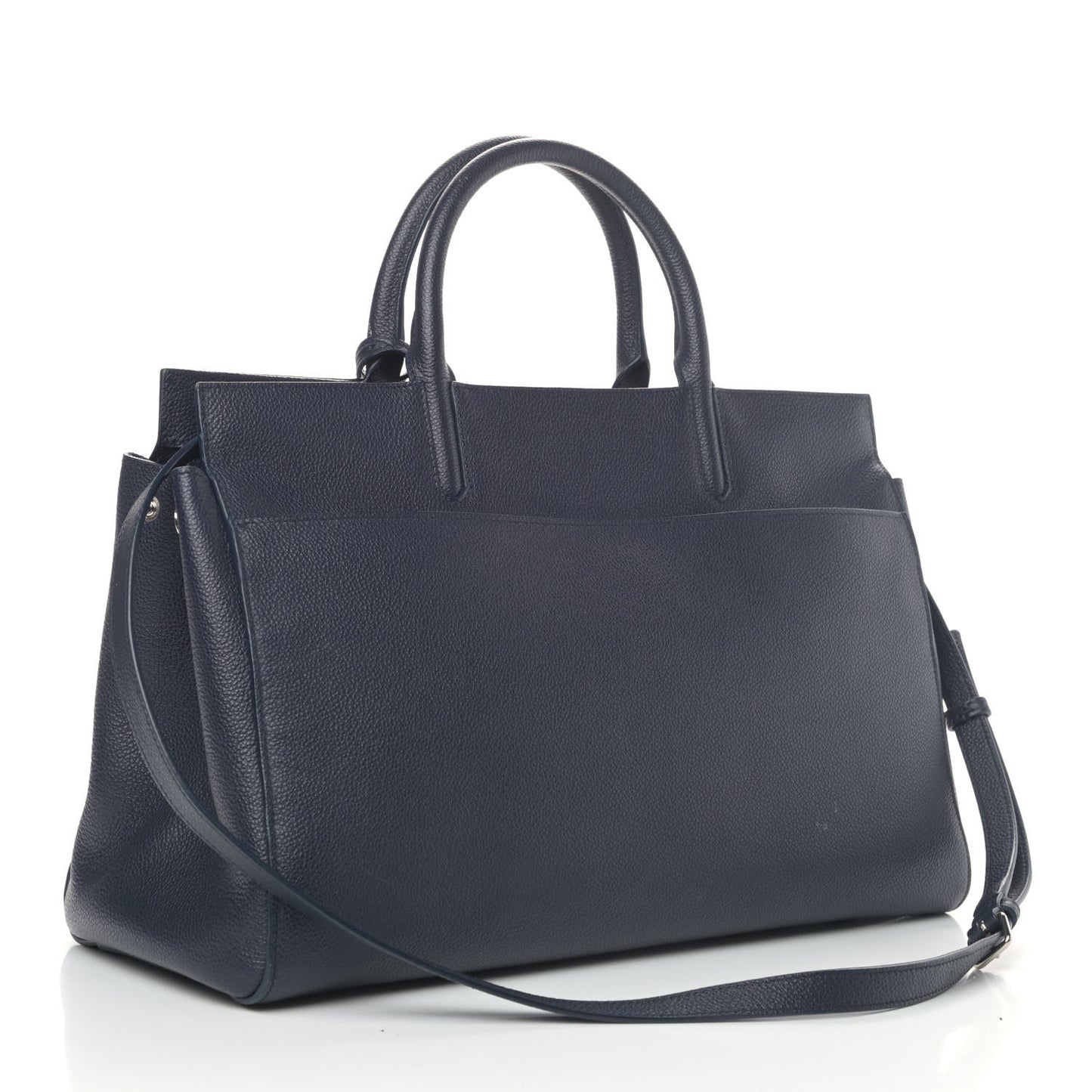 Calfskin Medium Rive Gauche Cabas Navy Blue