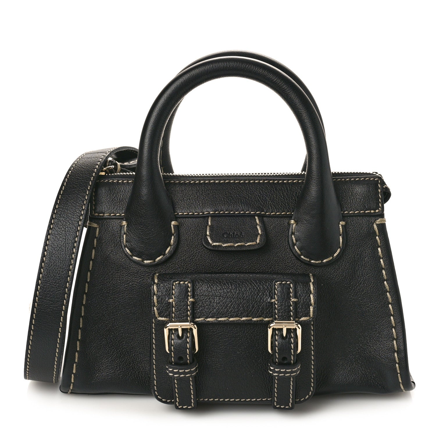 Chloe Buffalo Mini Edith Sepia Black 1 of 9