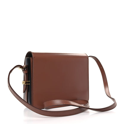 Burberry Smooth Calfskin Two Tone Small Grace Bag Malt Brown Black 3 of 8