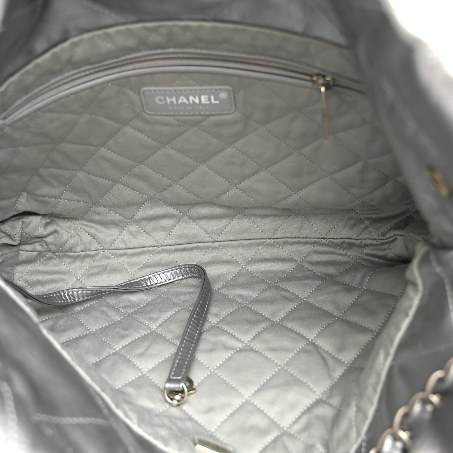 Chanel Metallic Calfskin Quilted Small Chanel 22 Silver 6 of 11