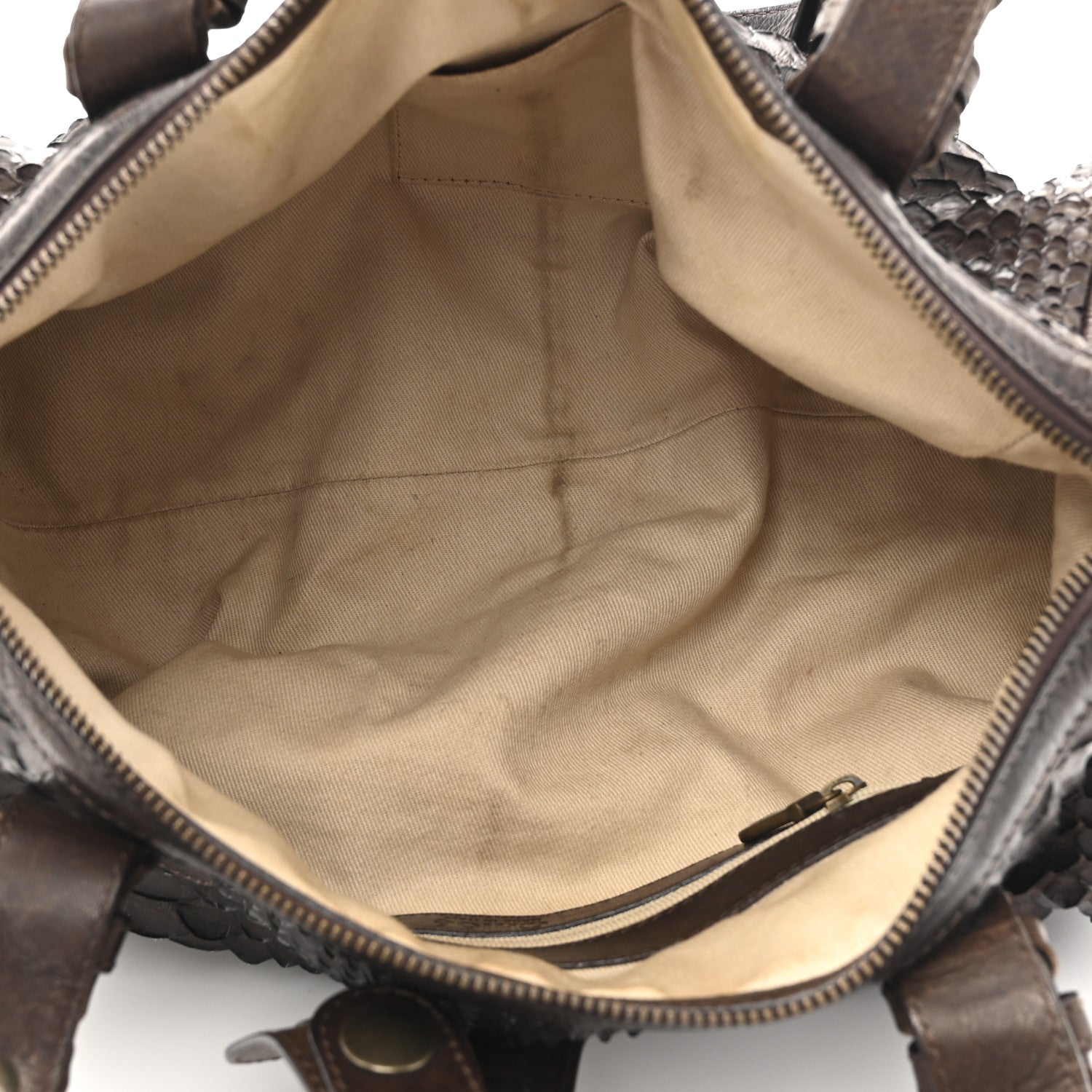 Chloe Snakeskin Silverado Shoulder Bag Dark Brown 8 of 23