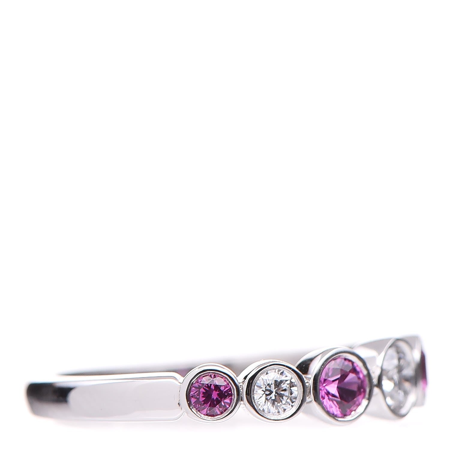 Tiffany Platinum Diamond Pink Sapphire Jazz Ring 50 5.25 4 of 7