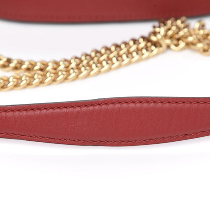 Gucci GG Supreme Monogram Blooms Mini Chain Shoulder Bag Beige Blue Navy Hibiscus Red 13 of 14