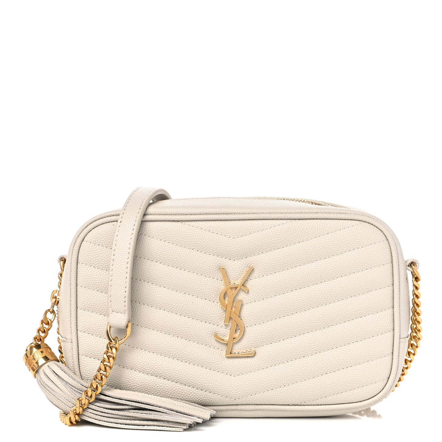 Grain De Poudre Matelasse Monogram Mini Lou Camera Bag Crema Soft