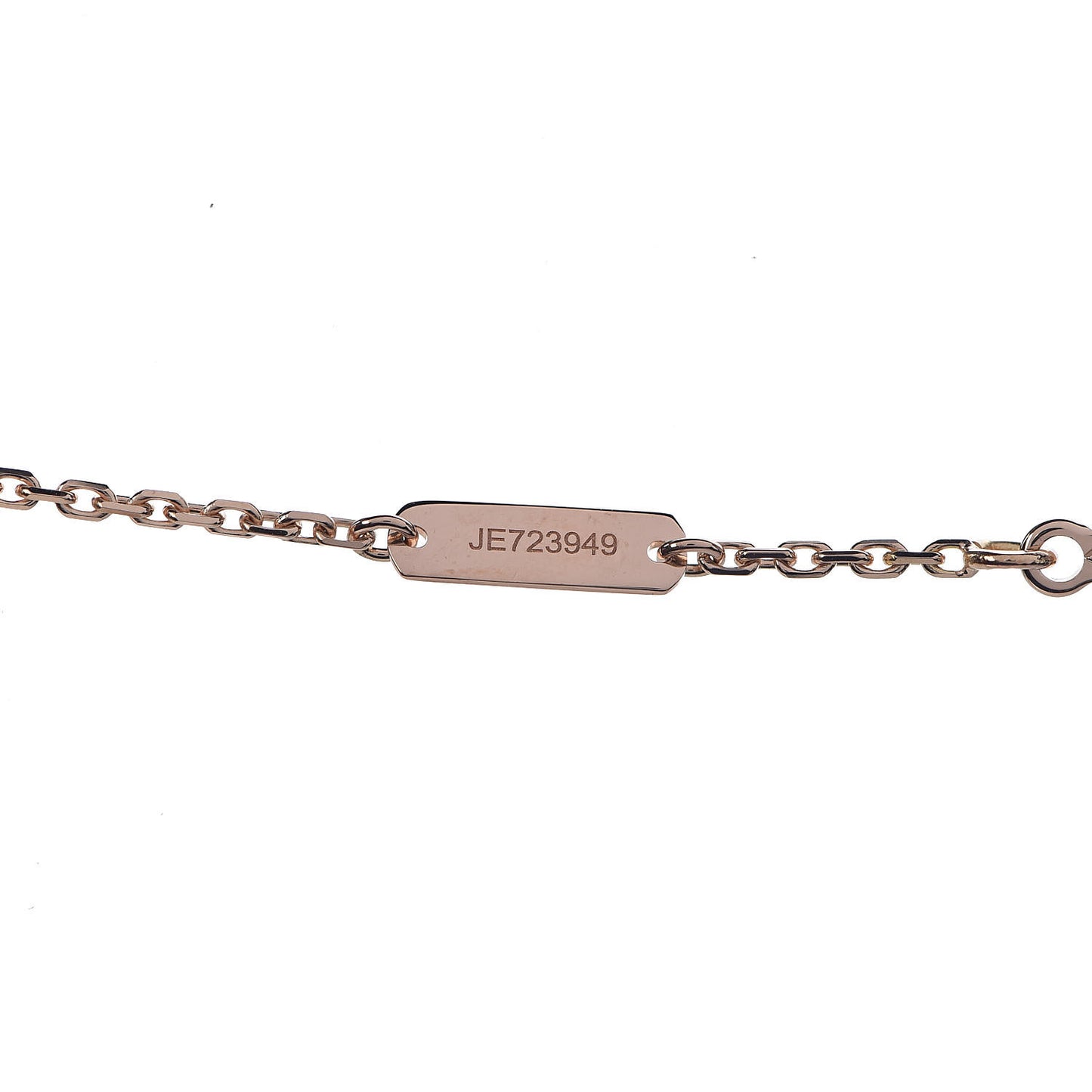 18K Rose Gold Diamond Black Onyx Vintage Alhambra Pendant Necklace
