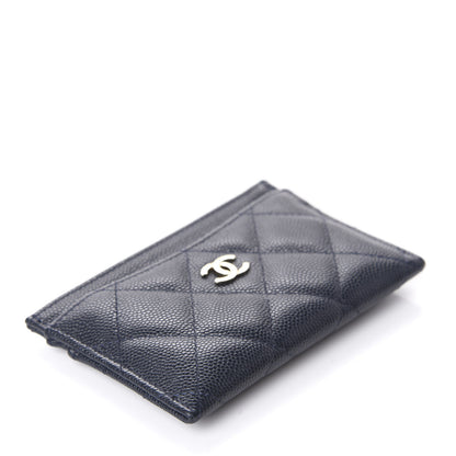 Chanel Caviar Quilted Card Holder Navy 4 of 10