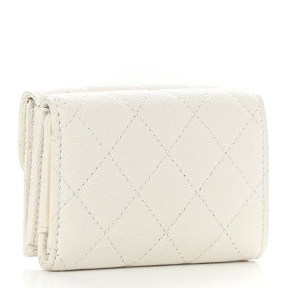 Chanel Caviar Quilted Small Flap Wallet White 3 of 10