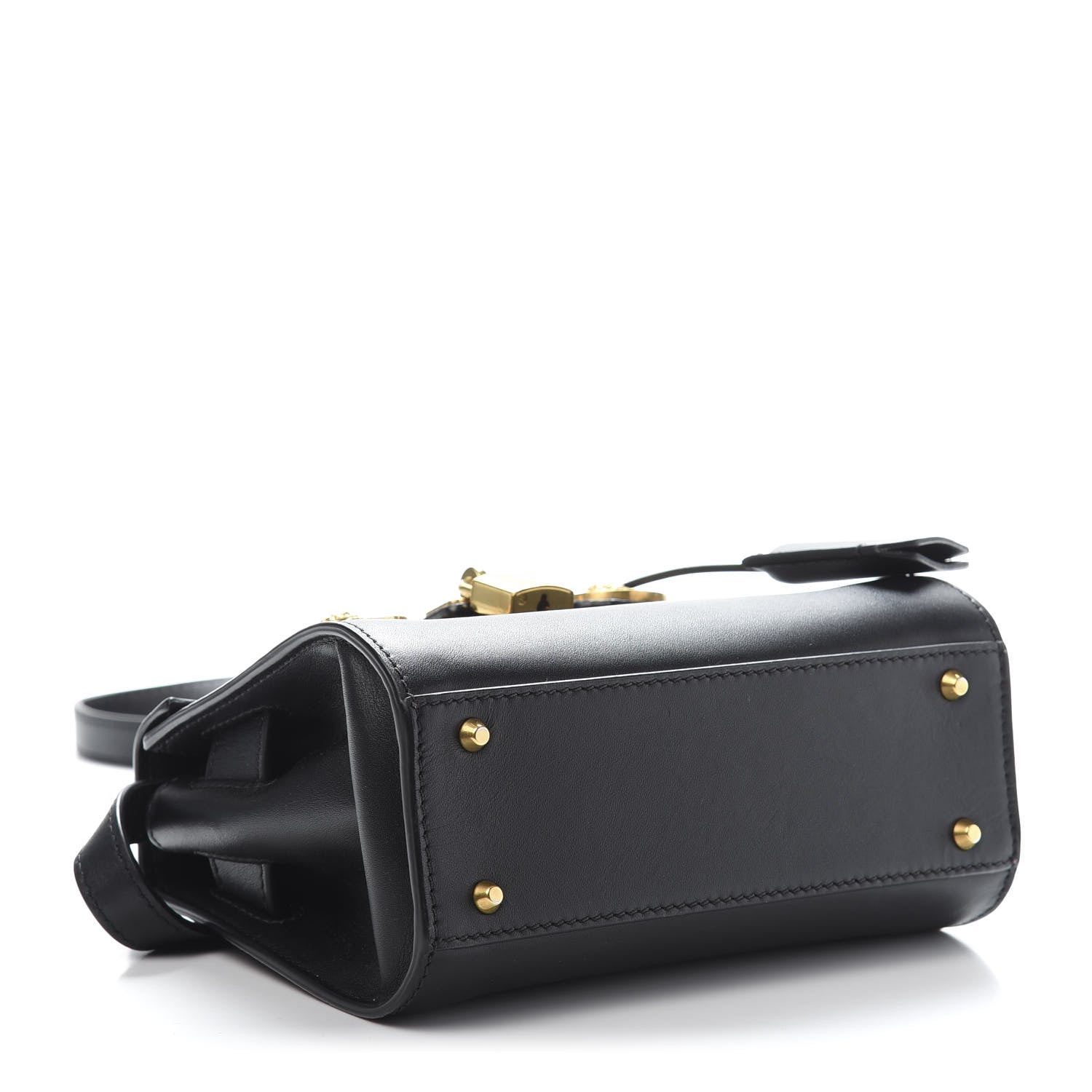 Versace Calfskin Small Icon Handbag Black 4 of 14