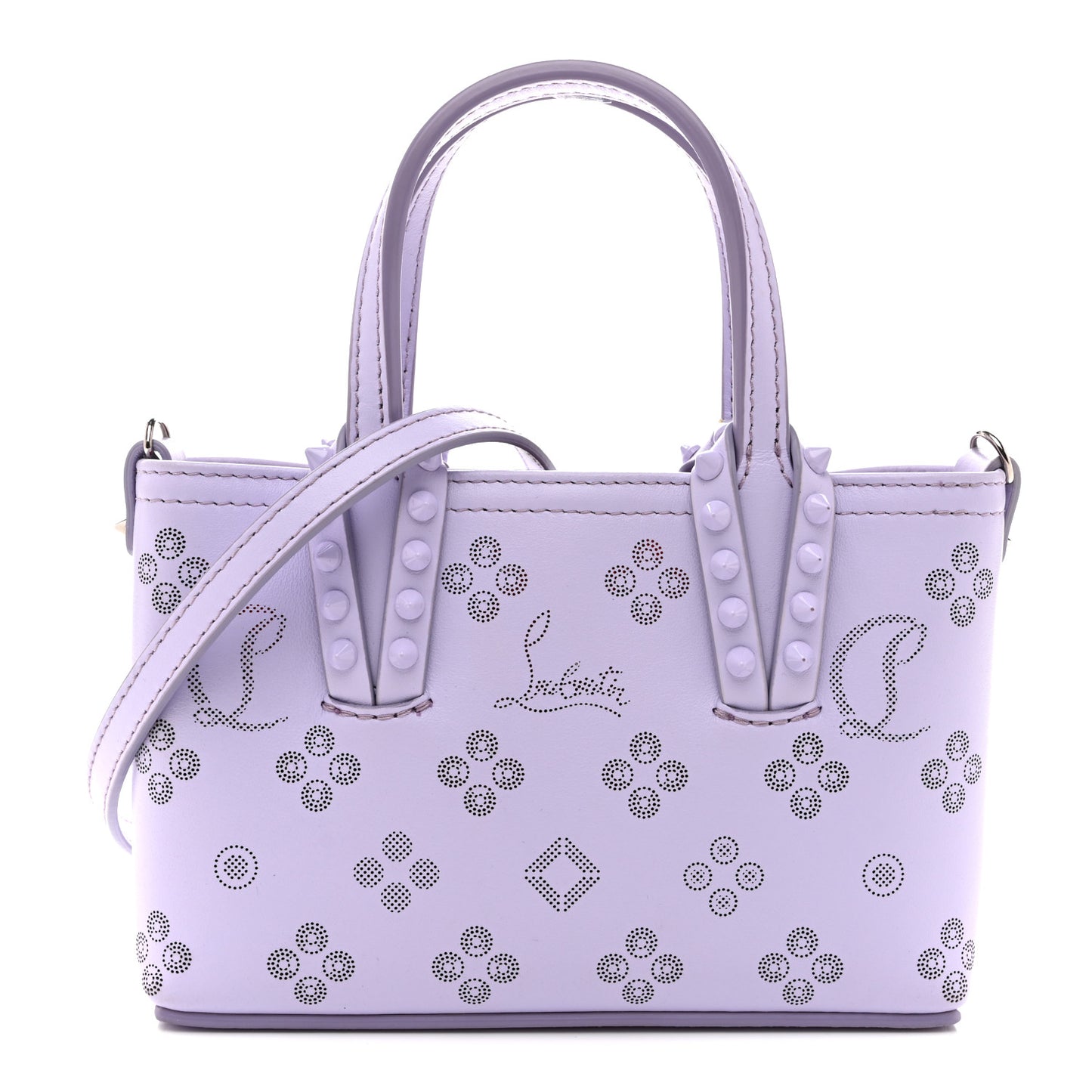 Calfskin Loubinthesky Mini East West Cabata Tote Lavender