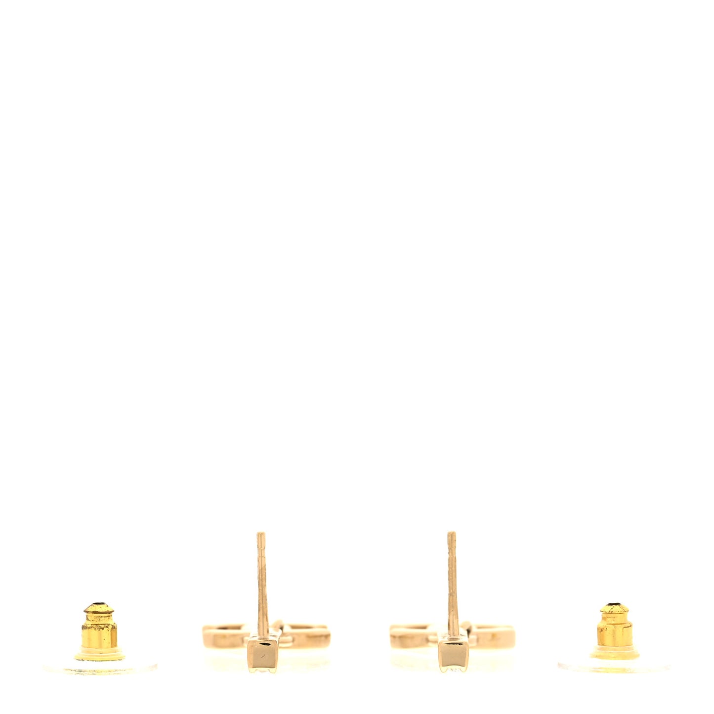 Crystal CC Drop Earrings Gold