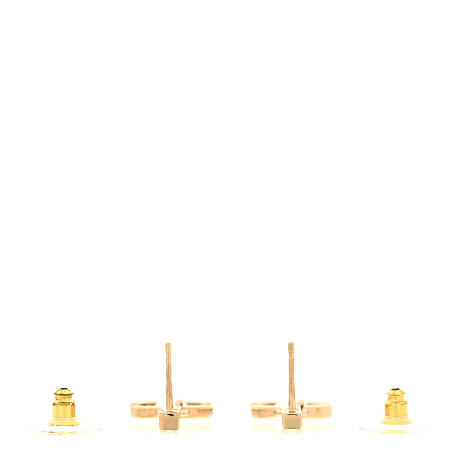 Chanel Crystal CC Drop Earrings Gold 3 of 5