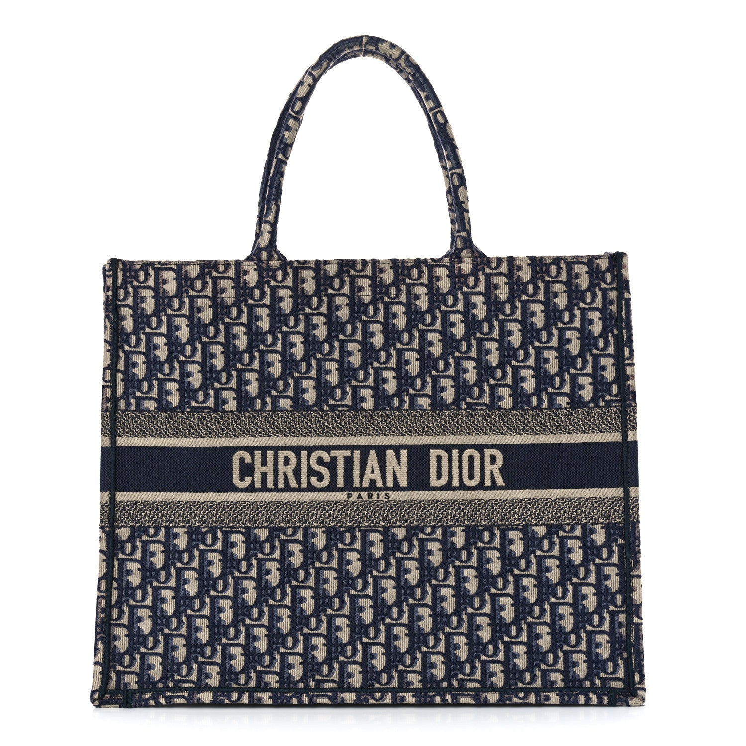 Christian Dior Oblique Large Book Tote Blue Multicolor 1 of 11