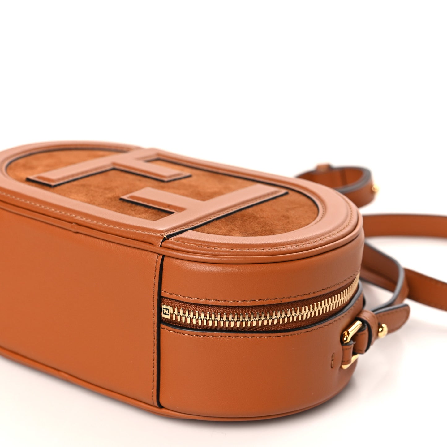 Vitello Grace Camoscio O'Lock Mini Camera Case Cuoio