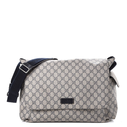 Gucci GG Plus Monogram Messenger Diaper Bag Navy 1 of 15