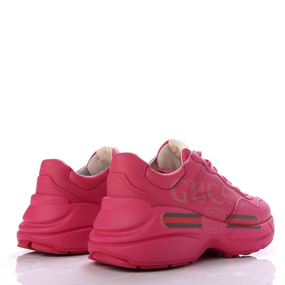 Gucci Calfskin Logo Womens Rhyton Sneakers 35 Box Pink 4 of 9