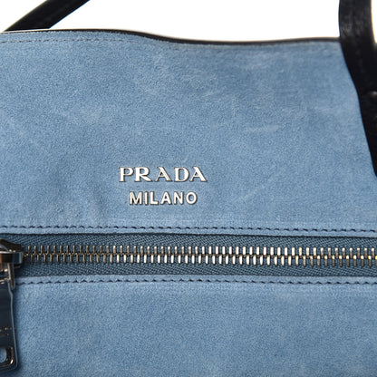 Prada Glace Calf Etiquette Tote Black Astrale 6 of 10