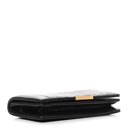 Saint Laurent Lambskin Matelasse Amalia Chain Shoulder Bag Black 3 of 4