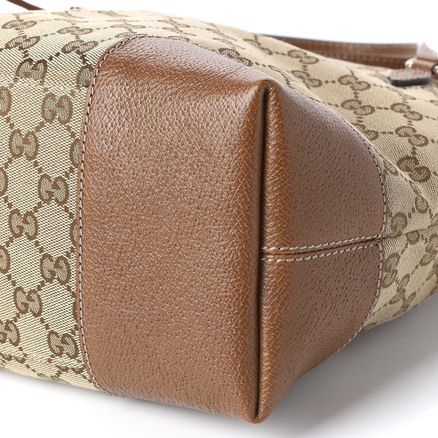 Monogram Textured Calfskin Medium Bree Foldover Tote Beige Ebony Nocciola