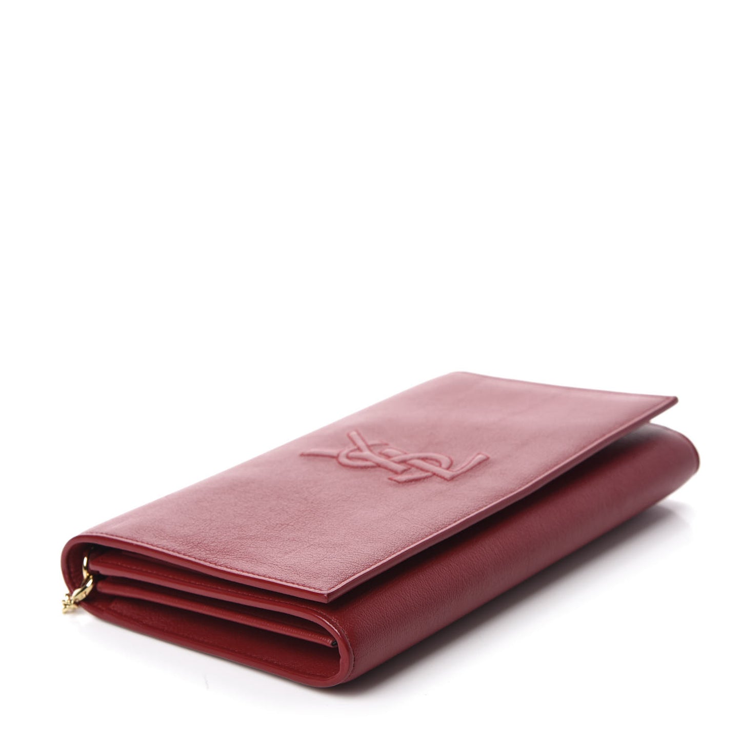 Calfskin Monogram Belle de Jour Chain Clutch Rouge Orient
