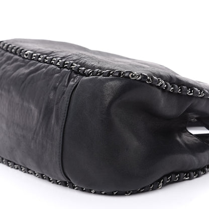 Chanel Lambskin Chain Hobo Black 10 of 15