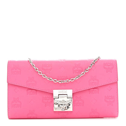 MCM Calfskin Ottomar Large Patricia Wallet On Chain Pink 1 of 12