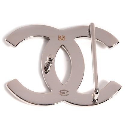 Chanel Reversible Leather CC Logo Belt 85 White Black 4 of 6