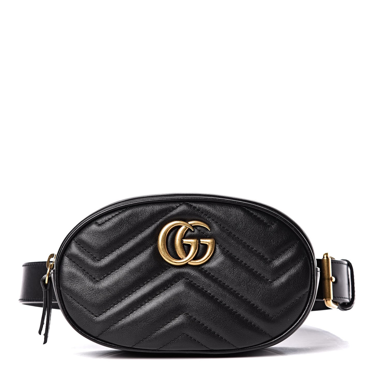 Calfskin Matelasse GG Marmont Belt Bag 75 30 Black