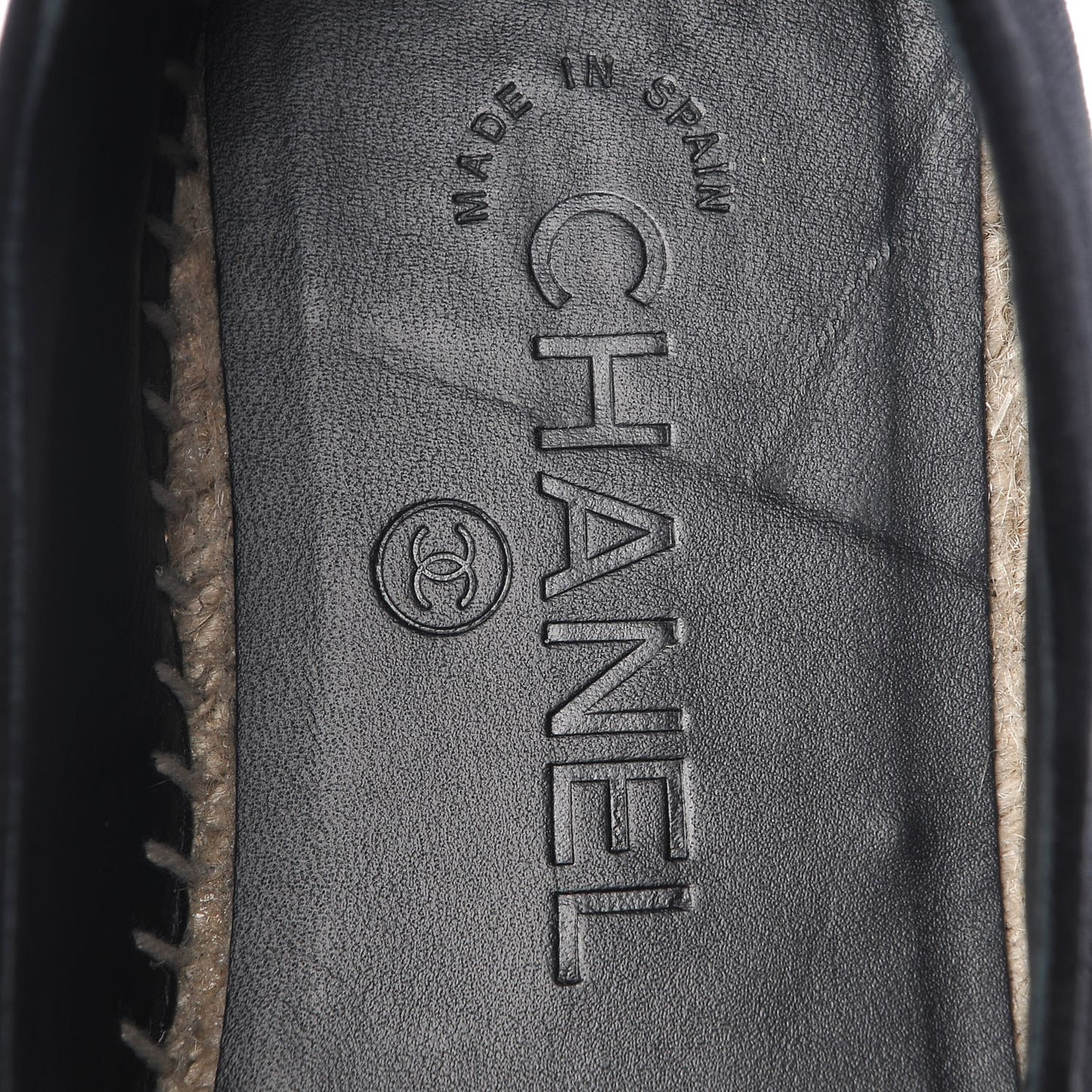 Velvet Logo Espadrilles 38 Black